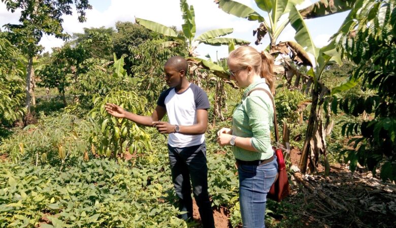 German Visitor Visit one of the farms in uganda