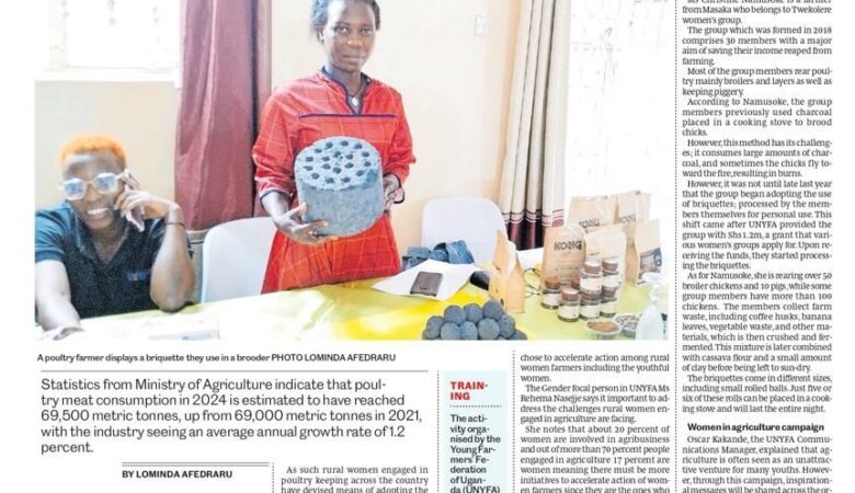 How Christine Namusoke is using briquettes to brood poultry