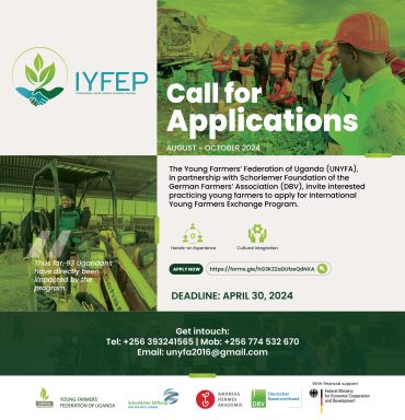 Call for applications for the International Young Farmers Exchange Program 9th Cohort (August-October 2024).